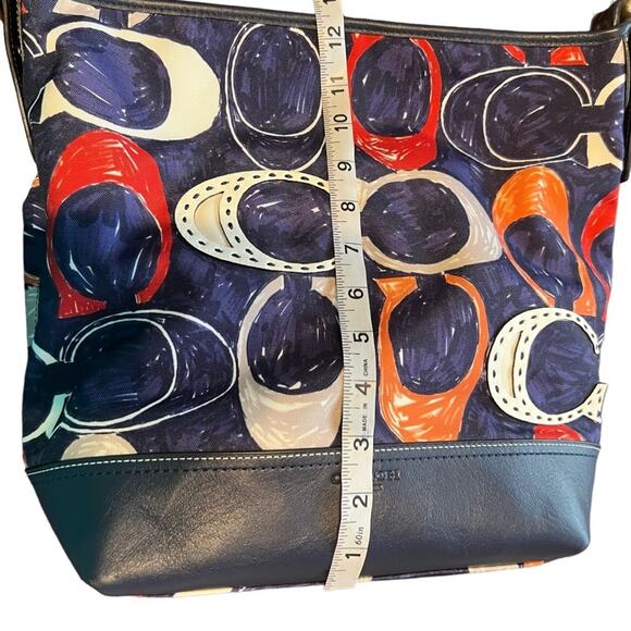 Coach Legacy Heritage Signature C Print Doodle Duffle Shoulder Bag - Picture 13 of 15